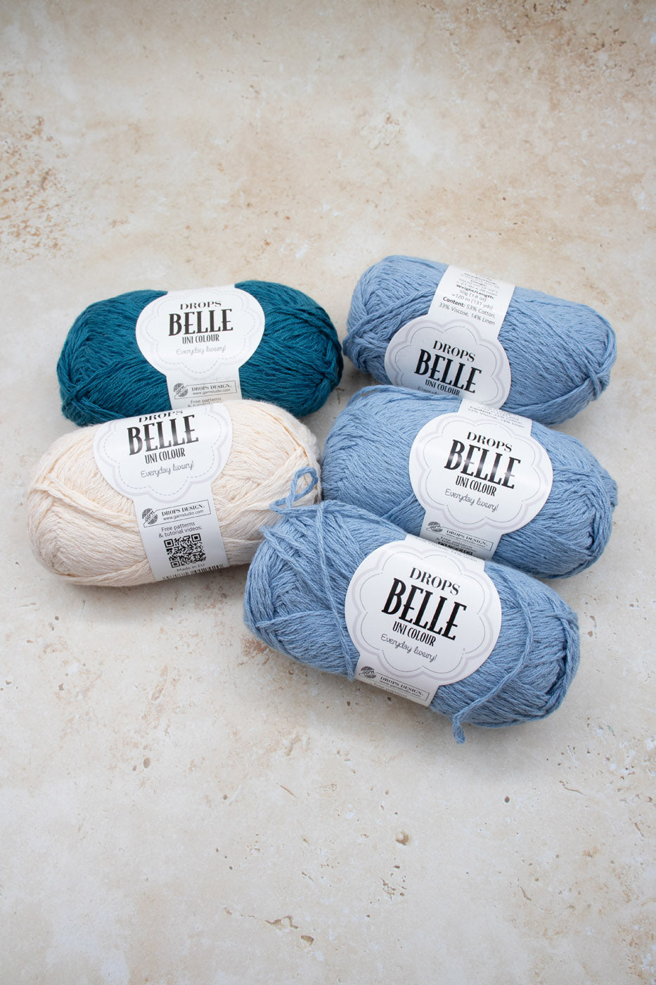 Drops Belle Uni Colour Cotton/Viscose/Linen Set 8ply