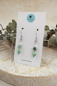 Variscite "Yarnball" Gemstone Earrings