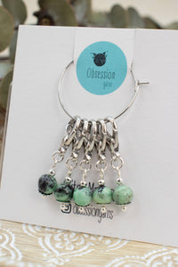 Variscite Gemstone Stitch Markers