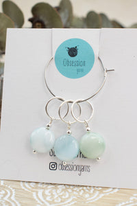 Larimar Light Gemstone Stitch Markers