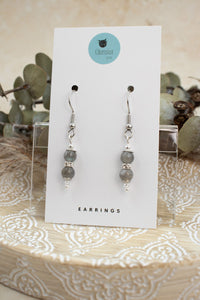 Labradorite "Yarnball" Gemstone Earrings