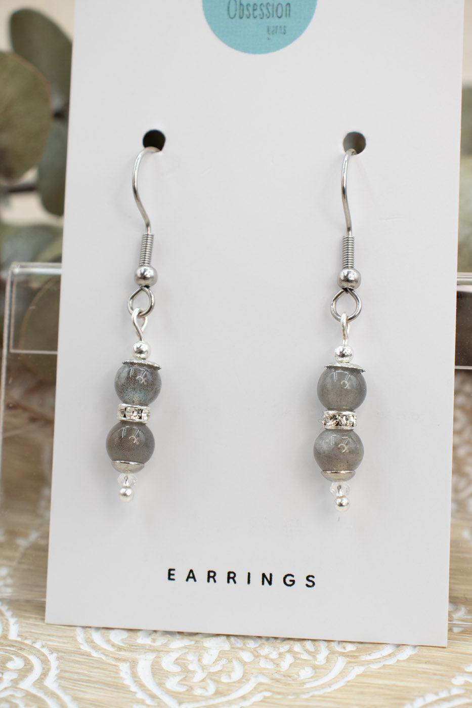 Labradorite "Yarnball" Gemstone Earrings