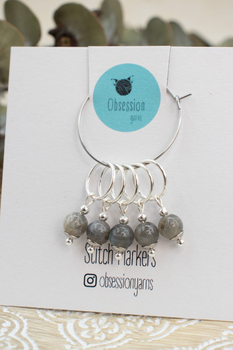 Labradorite Gemstone Stitch Markers