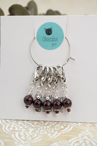 Garnet Gemstone Stitch Markers