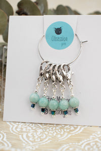 Amazonite Gemstone Stitch Markers