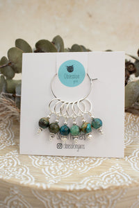 Chrysocolla Gemstone Stitch Markers