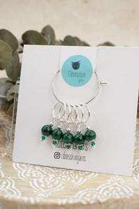 Malachite Gemstone Stitch Markers