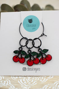 Trad Cherries Stitch Marker Set