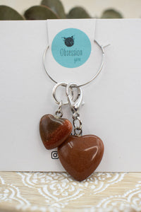 Goldstone Heart Stitch Marker Set