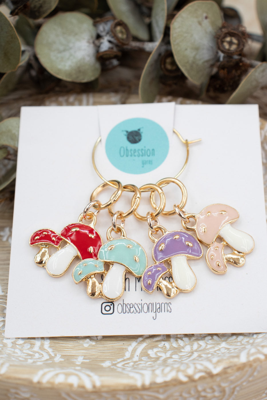 Super Cute Mushrooms Stitch Marker Set