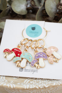 Super Cute Mushrooms Stitch Marker Set