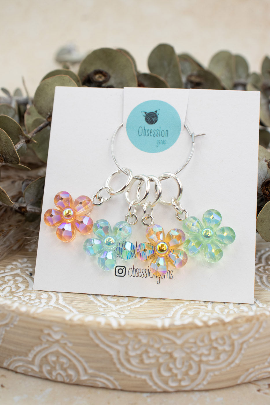 Flashy Flowers Stitch Marker Set