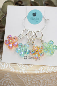 Flashy Flowers Stitch Marker Set