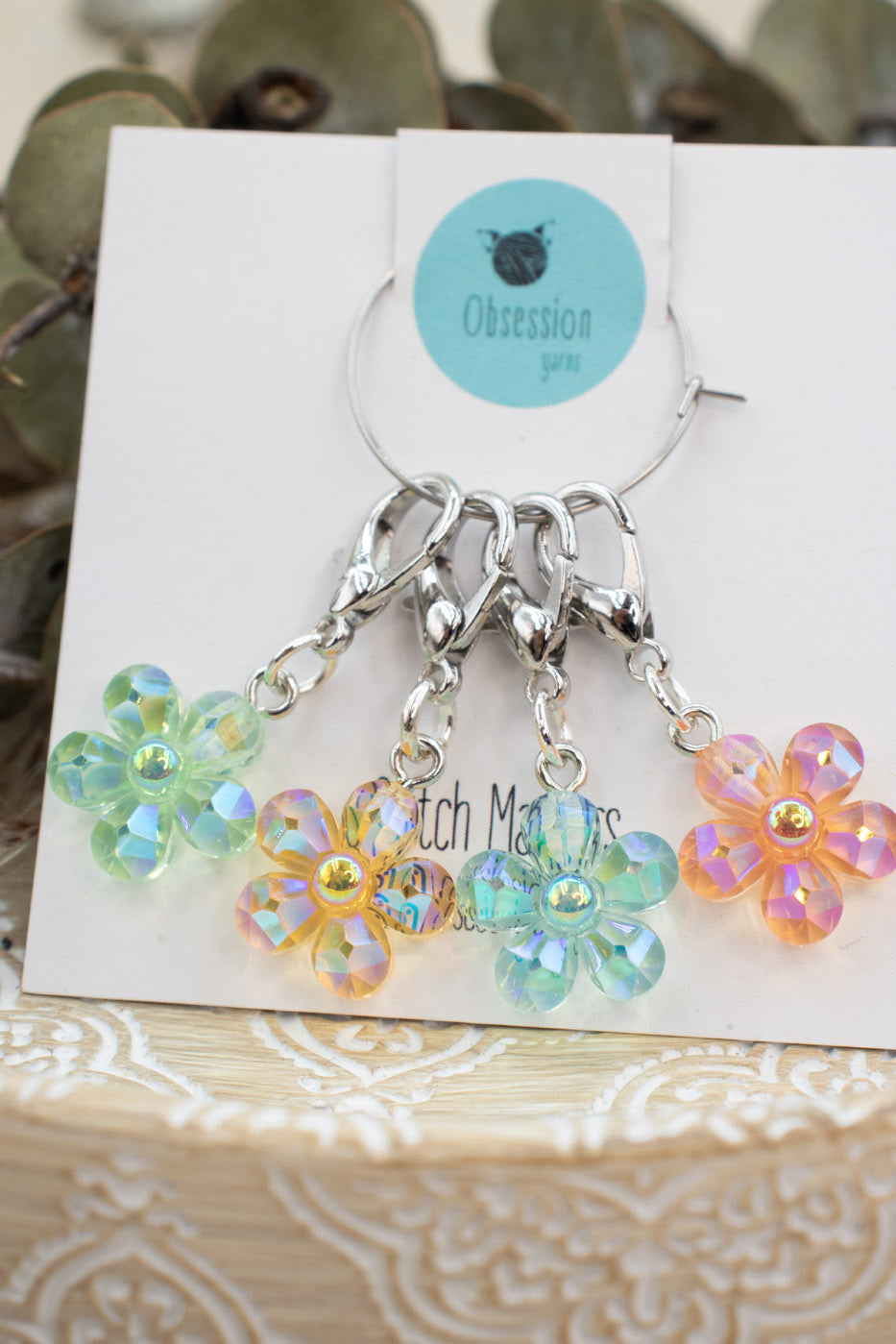 Flashy Flowers Stitch Marker Set