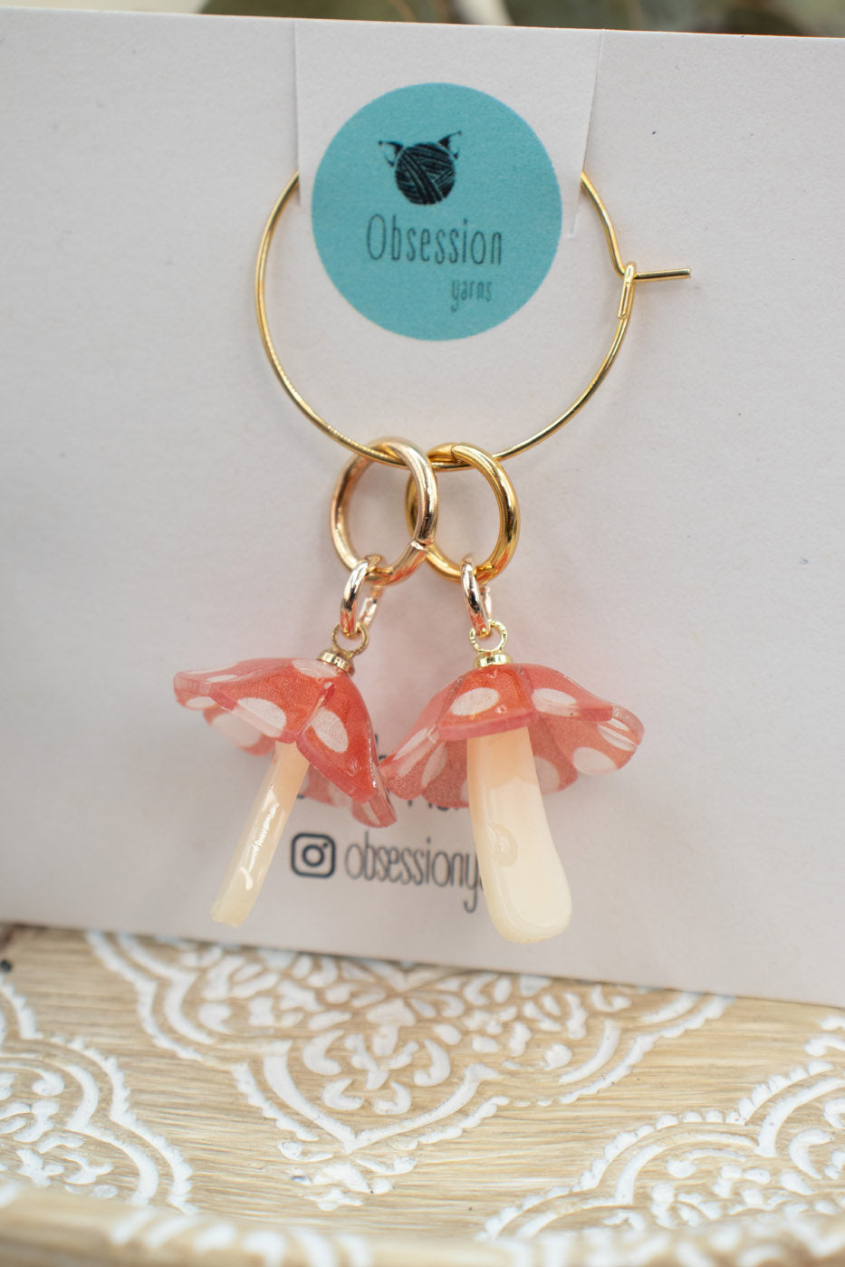 Mushroom Duo Stitch Marker Set