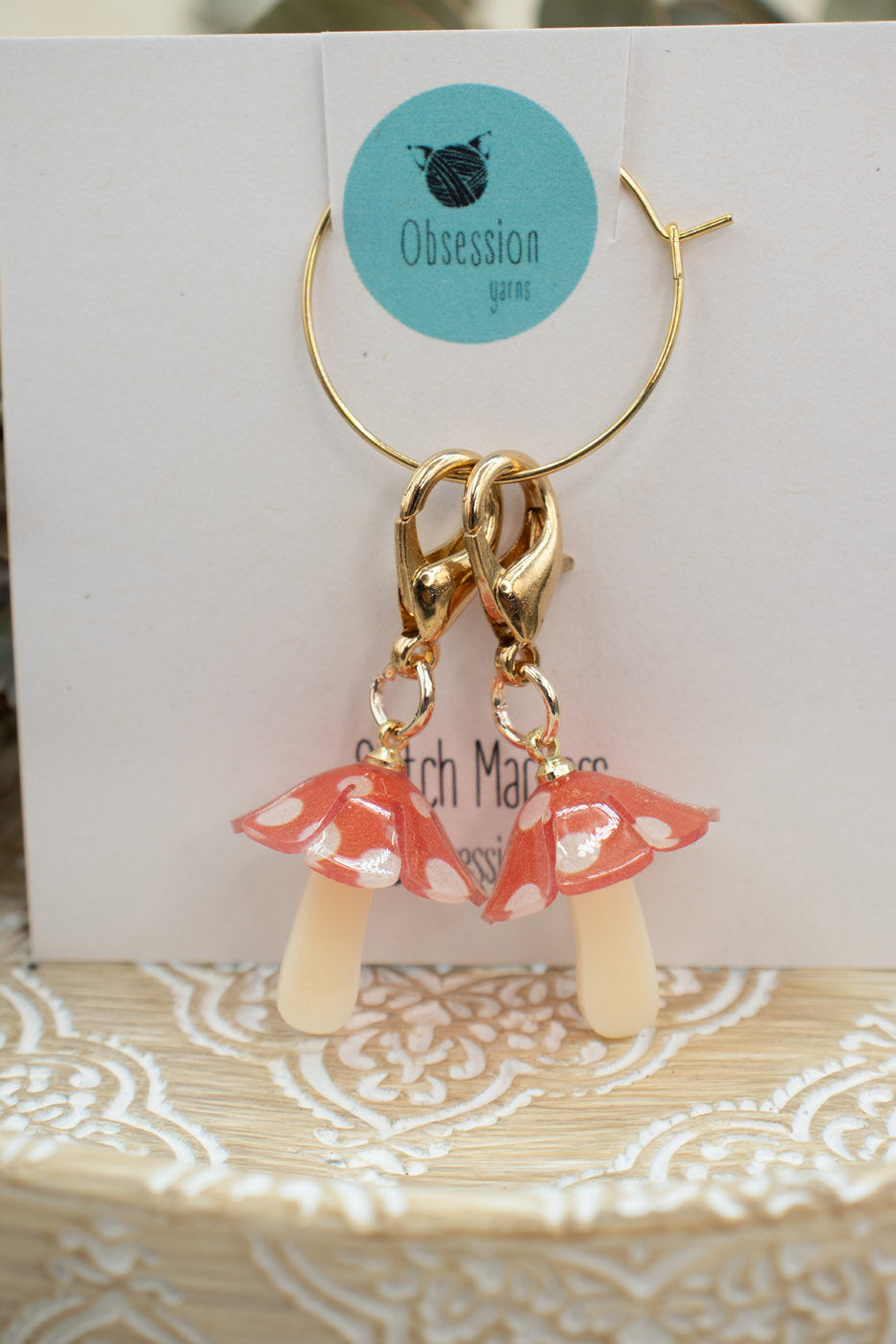 Mushroom Duo Stitch Marker Set