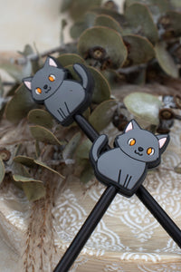 Charcoal Moggy Needle Stopper Set