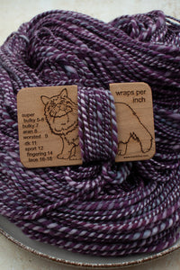 Handspun -  Purple/Rainbow Fluorite Merino/Nylon