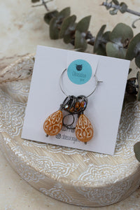 Peach Drops Stitch Marker Set