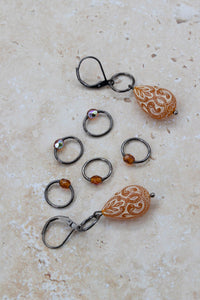 Peach Drops Stitch Marker Set