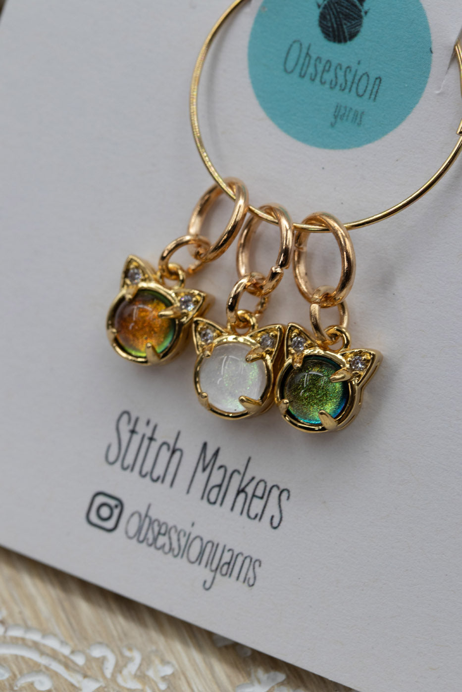 Galactic Meows Stitch Marker Set