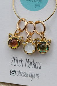 Galactic Meows Stitch Marker Set