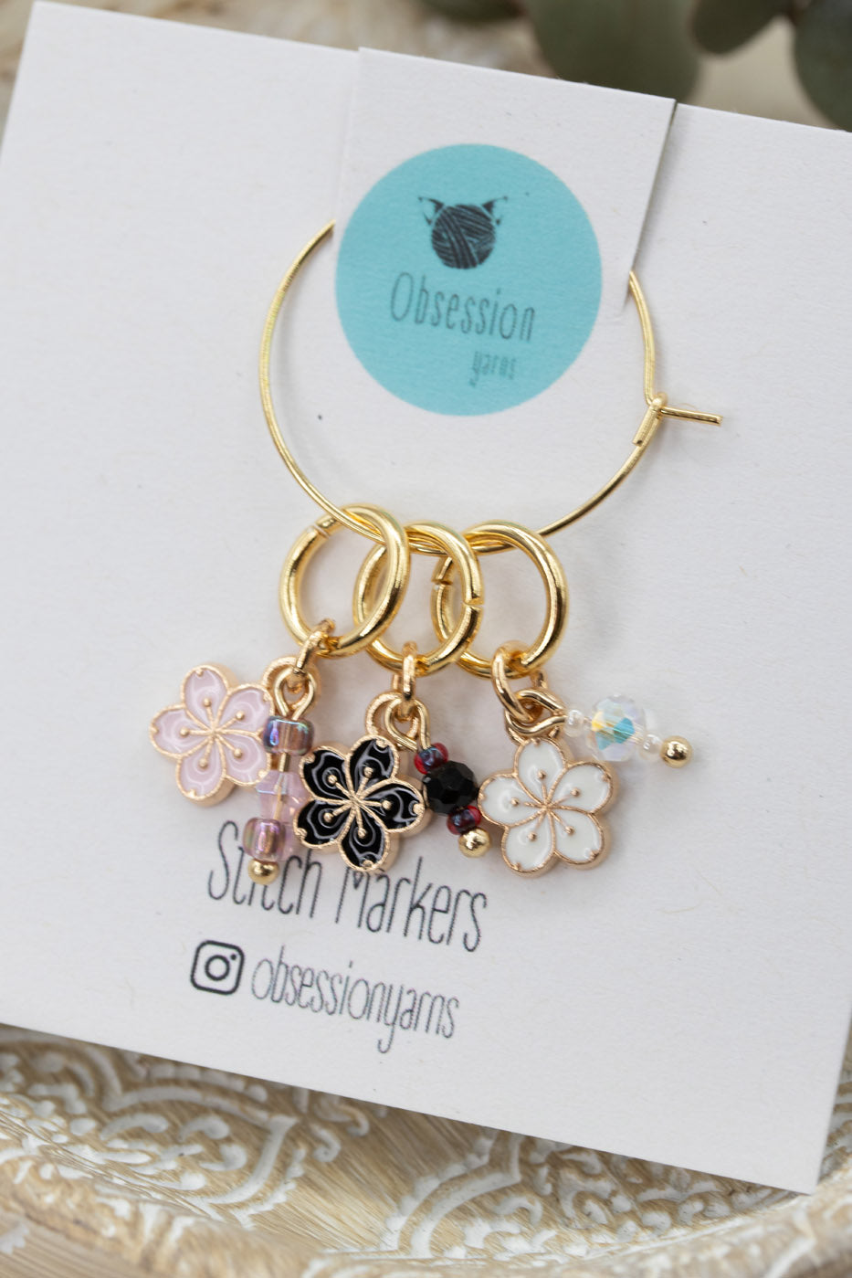 Beaded Blooms Stitch Marker Set