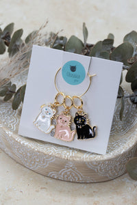 Sweet Kitty Friends Stitch Marker Set
