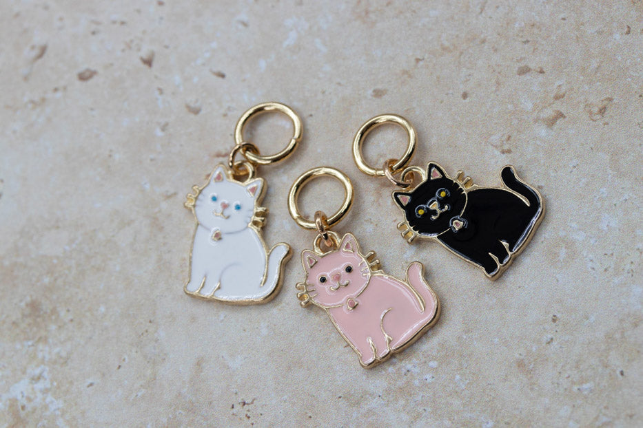 Sweet Kitty Friends Stitch Marker Set