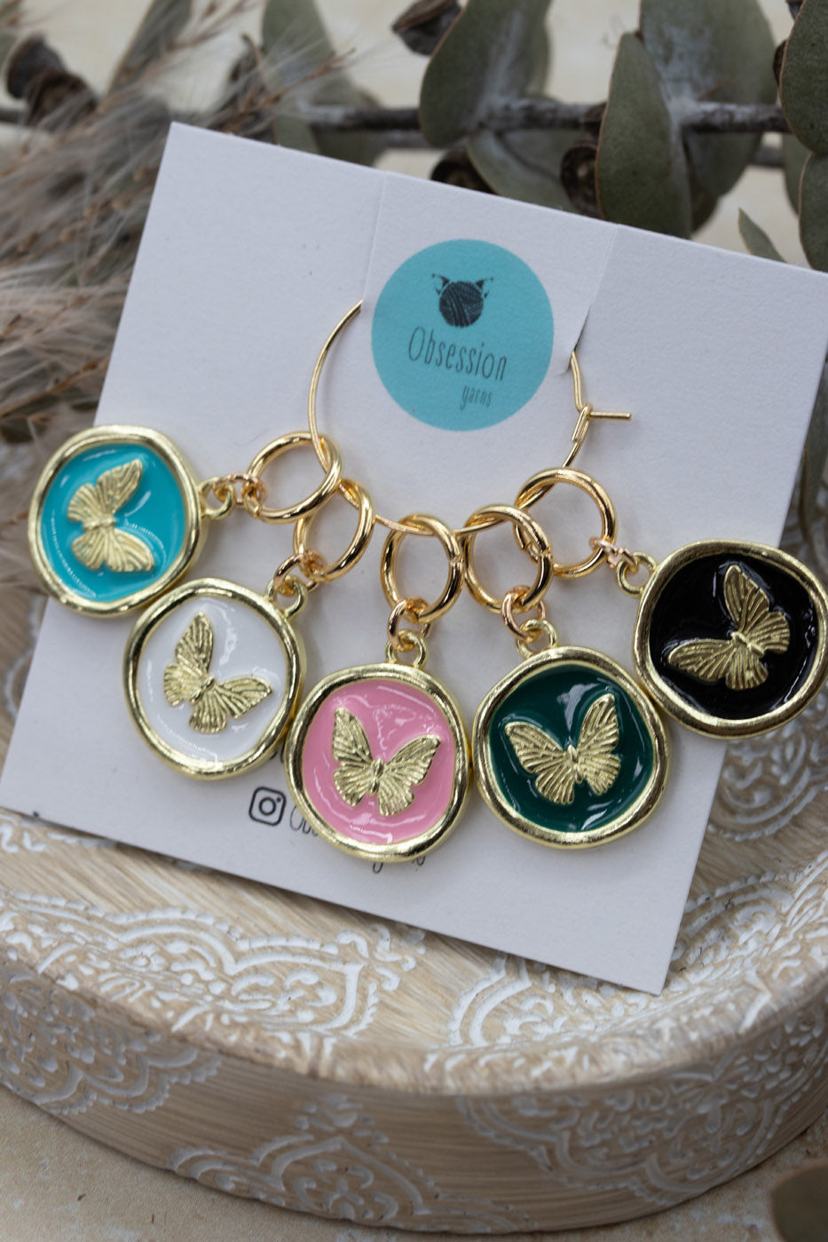 Golden Wings Stitch Marker Set