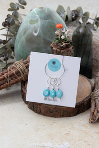 Turquoise Gemstone Stitch Markers