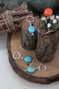 Turquoise Gemstone Stitch Markers
