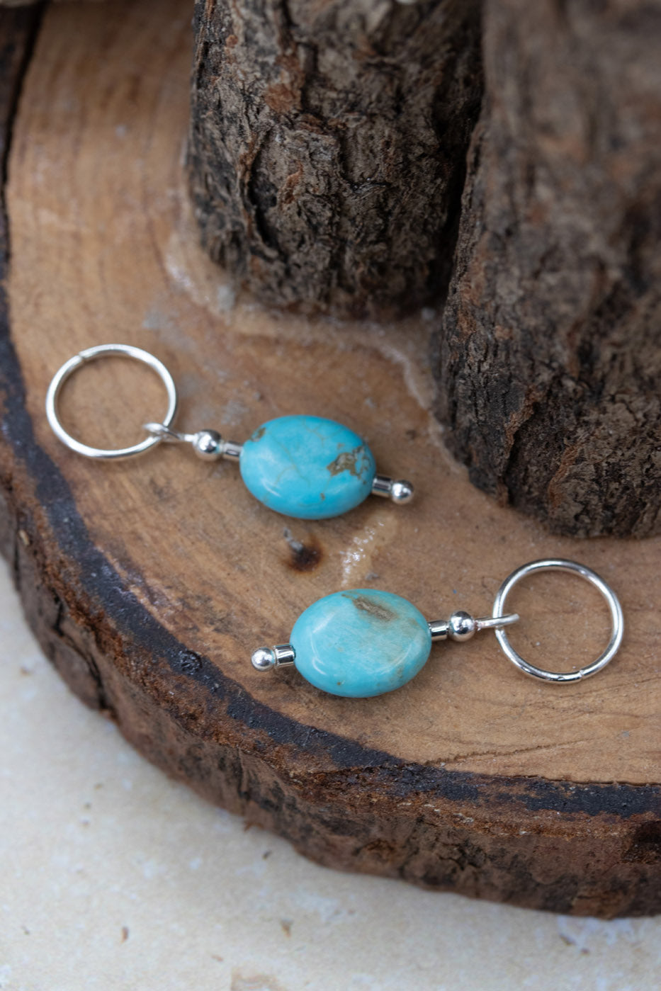 Turquoise Gemstone Stitch Markers