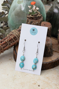 Turquoise Oval Gemstone Earrings