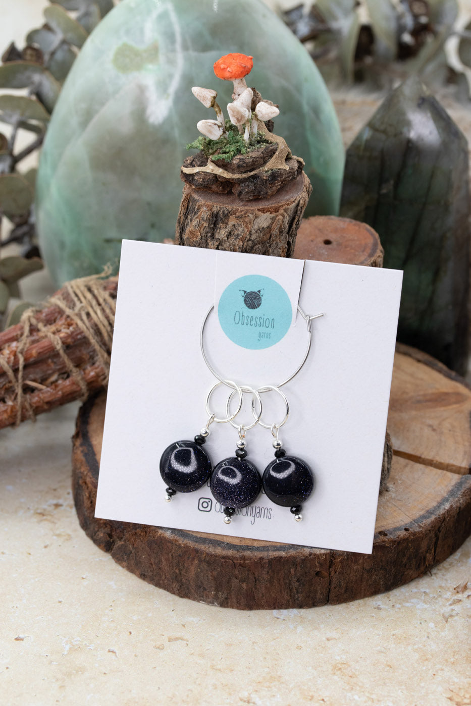 Goldstone Gemstone Stitch Markers