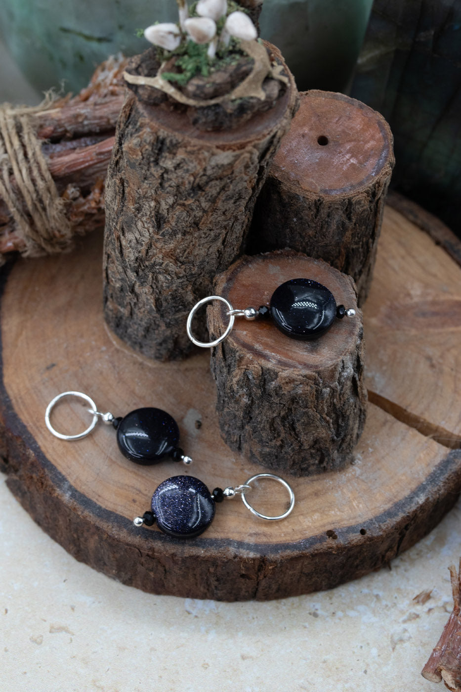 Goldstone Gemstone Stitch Markers