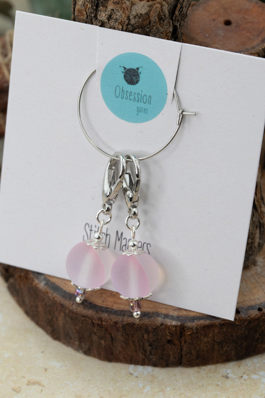 Frosted Glass Bead Stitch Markers