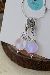 Frosted Glass Bead Stitch Markers