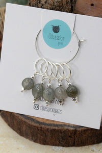 Labradorite Chunk Gemstone Stitch Markers