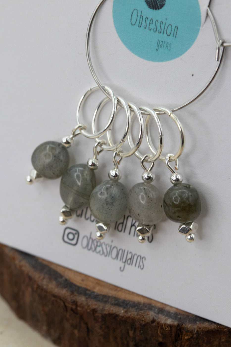 Labradorite Chunk Gemstone Stitch Markers
