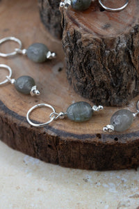 Labradorite Chunk Gemstone Stitch Markers