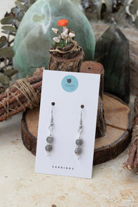 Labradorite "Yarnball" Gemstone Earrings