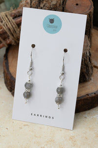 Labradorite "Yarnball" Gemstone Earrings