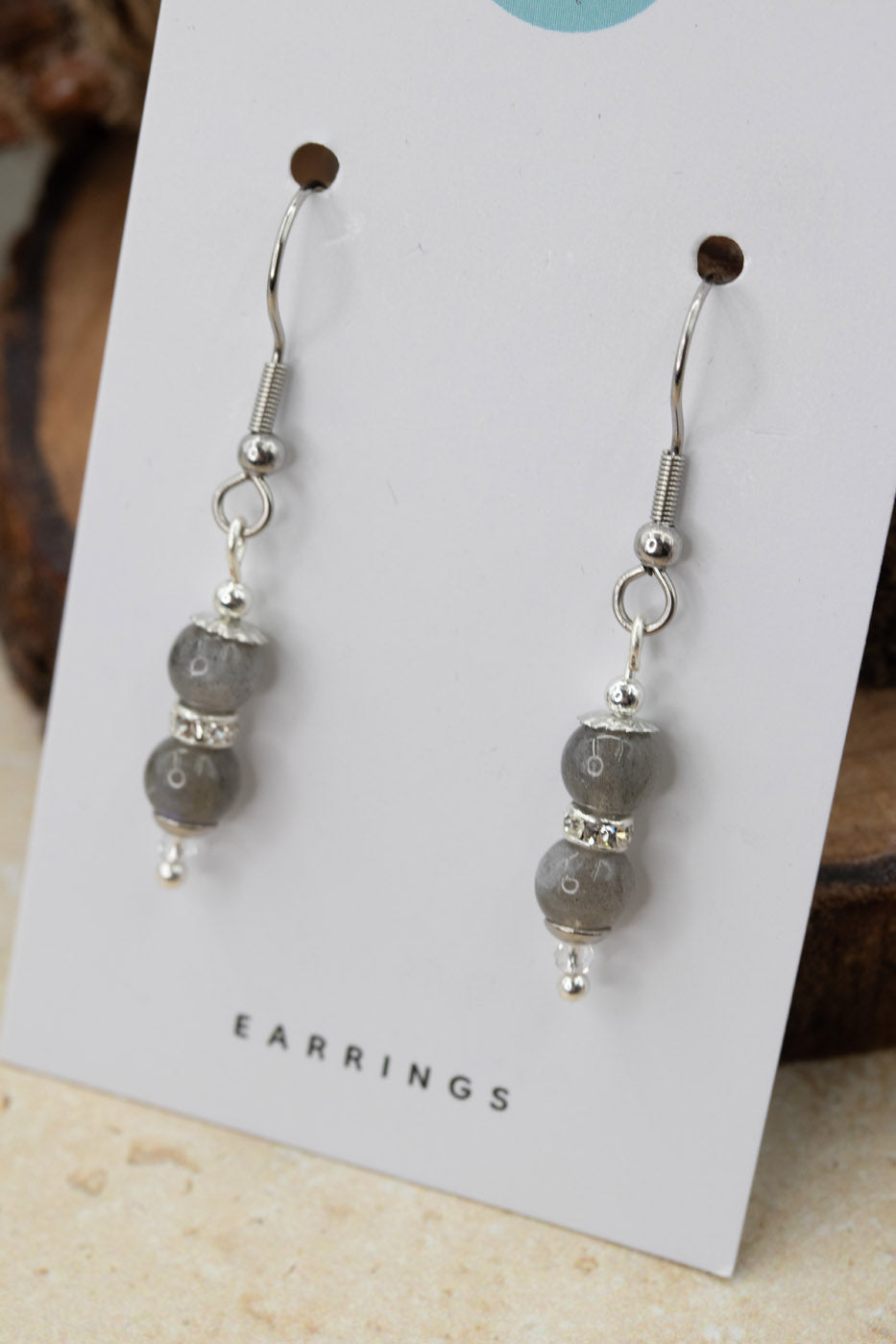 Labradorite "Yarnball" Gemstone Earrings