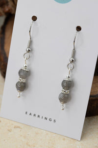 Labradorite "Yarnball" Gemstone Earrings