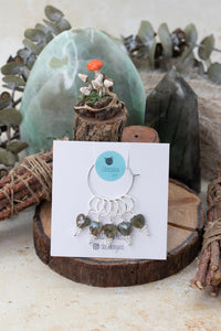 Labradorite Heart Gemstone Stitch Markers
