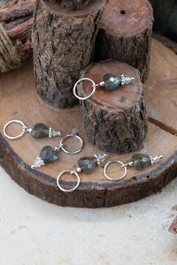 Labradorite Heart Gemstone Stitch Markers