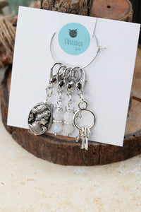 Moonstone/Victorian Gemstone Stitch Markers