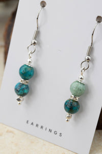 Chrysocolla "Yarnball" Gemstone Earrings
