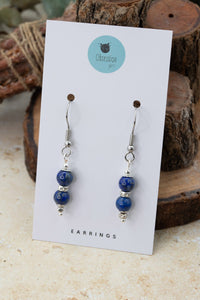 Lapis Lazuli "Yarnball" Gemstone Earrings